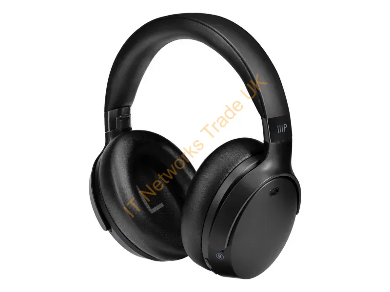 44517 - Monoprice Dual Driver Headset Wireless Head-Band Calls/Music Bluetooth Black
