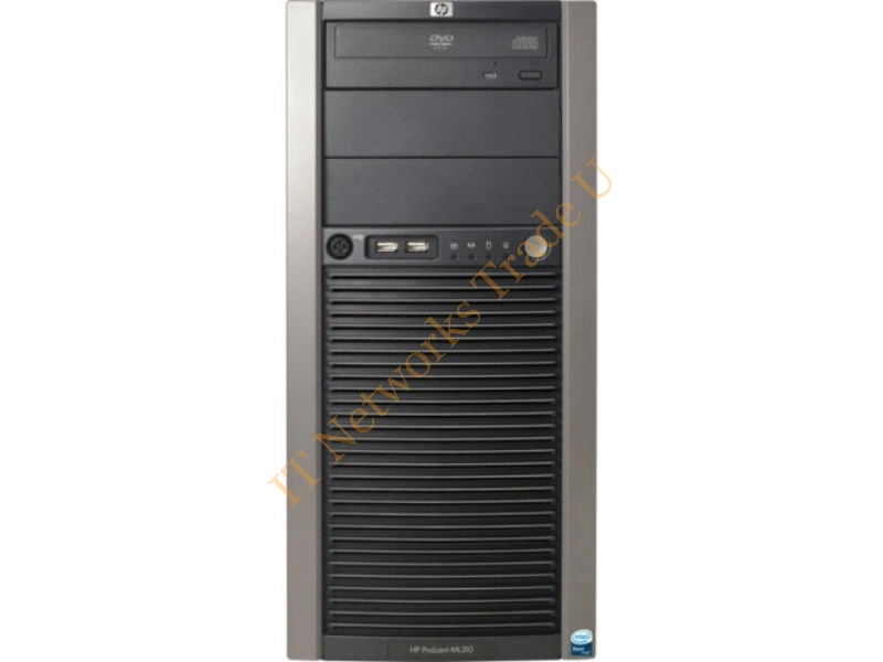 445333-001 HP ProLiant Ml310 G5 Intel -Xeon 3065 Dual Core 2.33GHz CPU 512MB RAM SATA DVD-ROM Gigabit Ethernet Ilo Embedded SATA RAID 5u Tower Server Server System