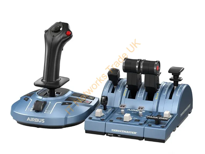 4460217 - Thrustmaster TCA Captain Pack X Airbus Edition Black, Blue USB Joystick + engine control lever Analogue / Digital PC, Xbox Series S, Xbox Series X