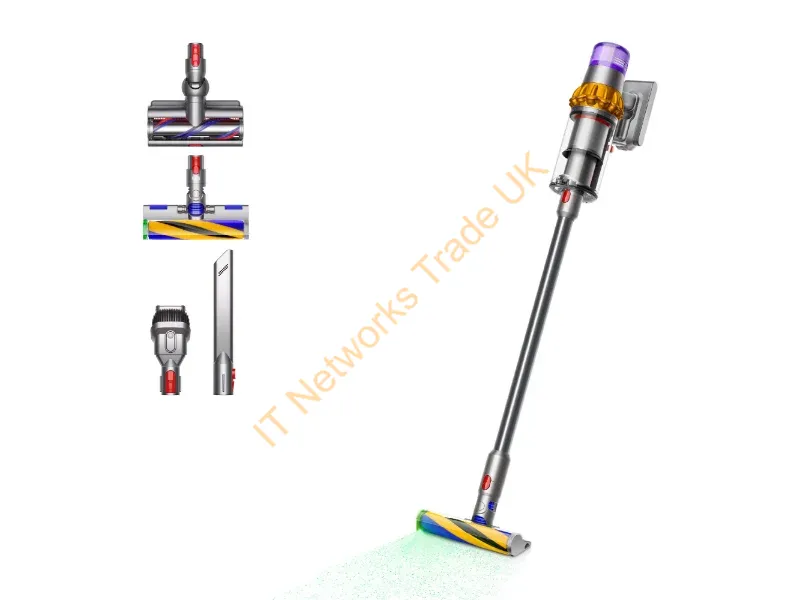 446986-01 - Dyson V15 Detect Absolute 2-in-1 stick vacuum Battery Dry Bagless 0.76 L 660 W Nickel, Yellow