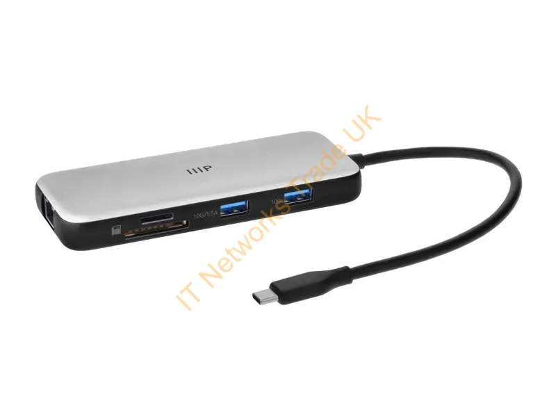 44834 - Monoprice 44834 Interface Hub Usb Type-C 10000 Mbit/S Gray