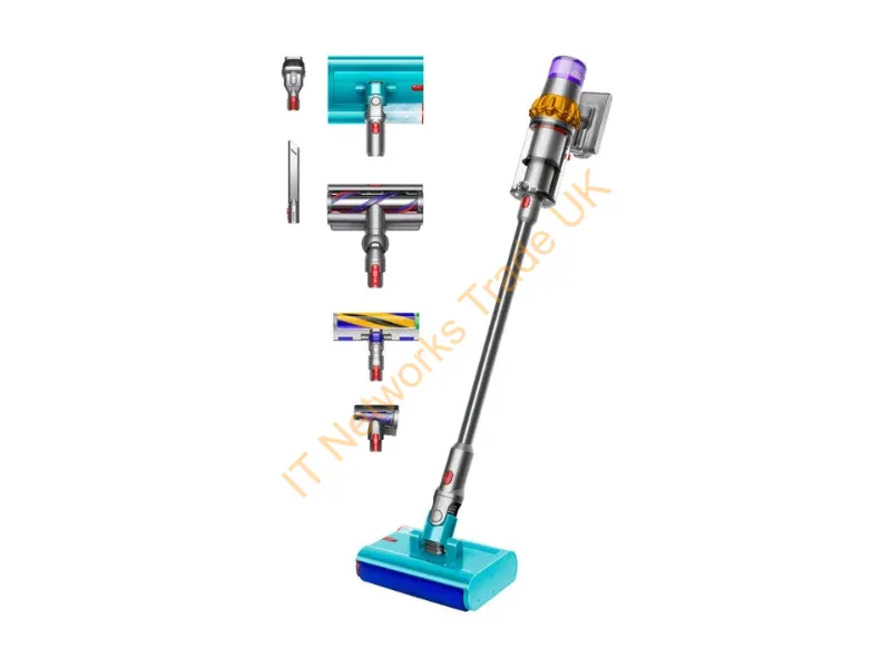 448798-01 - Dyson V15s Detect Submarine 2-in-1 stick vacuum Battery Dry&wet Bagless Nickel, Yellow