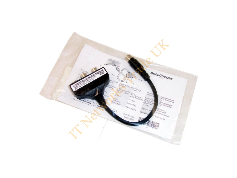 44CTV-L15 Dell S-Video to Composite TV-Out Cable Miscellaneous Cable
