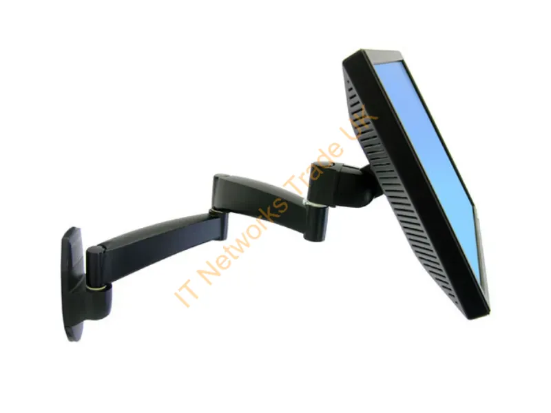 45-234-200 - Ergotron 200 Series Wall Mount Arm, 2 Extensions 24" Black Monitor Accessory