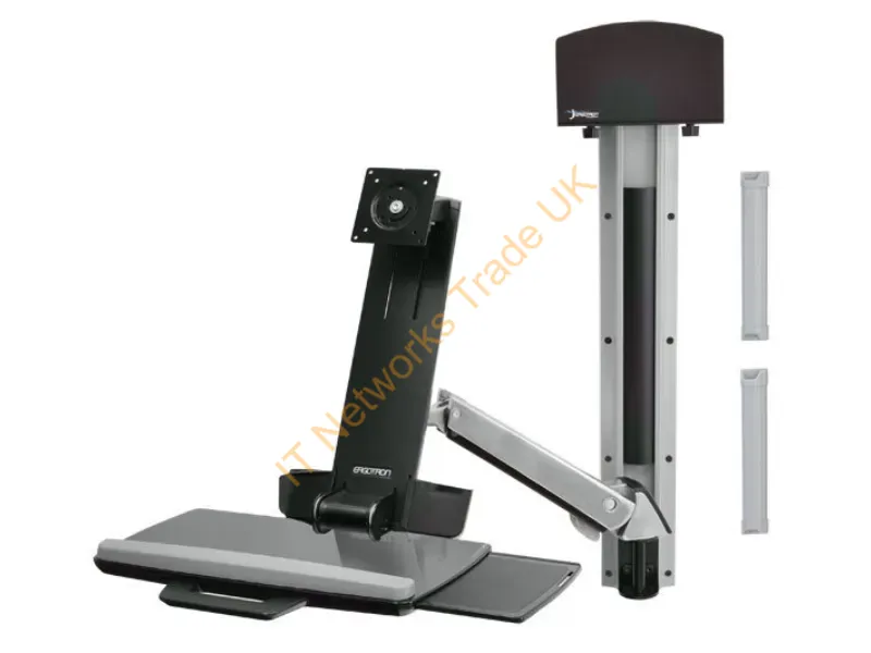 45-273-026 - Ergotron StyleView Sit-Stand Combo System 24" Aluminium Monitor Accessory