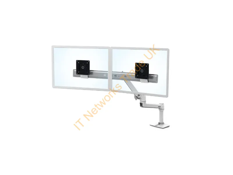 45-489-216 - Ergotron LX Series Desk Dual Direct Arm 25" Freestanding White Monitor Accessory