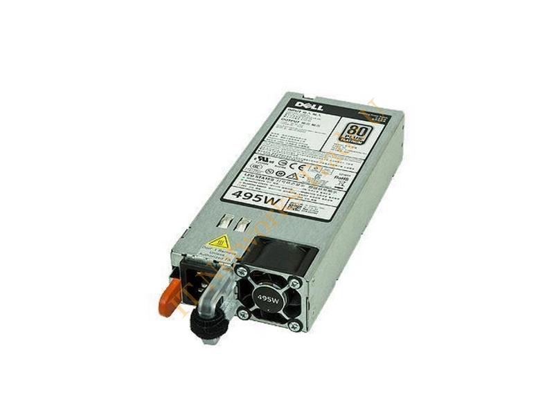 450-ADWQ Dell 495-Watts Dual Hot-Pluggable Redundant Power Supply
