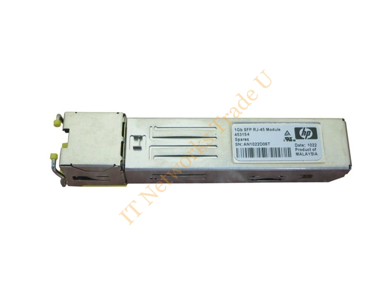 453154-S21 HP BLC Virtual Connect 1GB RJ-45 Gigabit 1000Base-T SFP (mini-GBIC) Transceiver Module