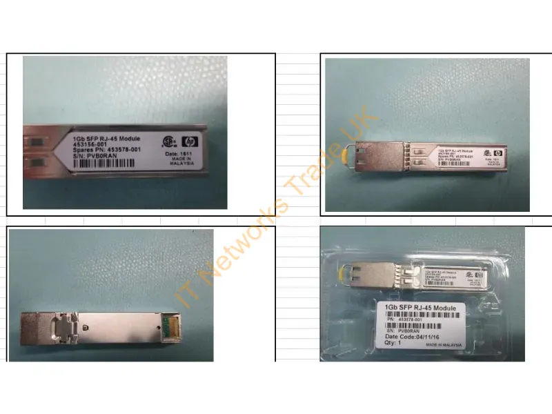 453578-001 HP BLc Virtual Connect 1GB RJ-45 Gigabit 1000Base-T SFP (mini-GBIC) Transceiver Module
