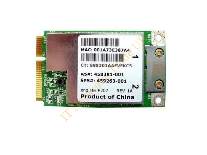 458381-001 HP Broadcom 4312MCG PCI-Express Mini PCI 802.11b/g WiFi Wireless Lan (WLAN) Network Adapter Wireless LAN Card