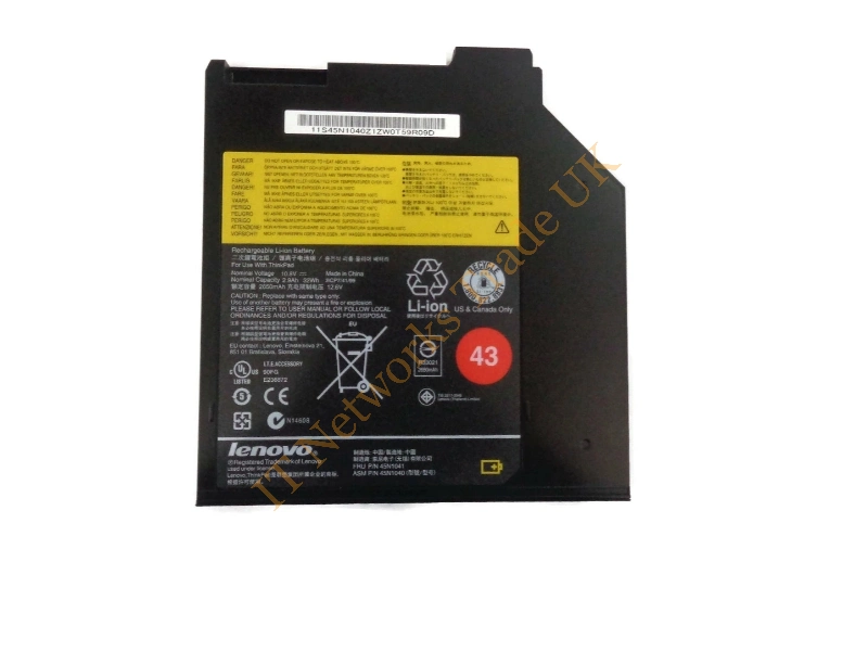 45N1040 Lenovo 3-Cell Li-Ion Battery for ThinkPad Battery 43 Laptop Battery