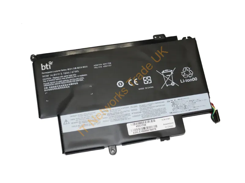 45N1706-BTI - Bti 45N1706- Industrial Rechargeable Battery Lithium-Ion (Li-Ion) 3180 Mah 14.8 V
