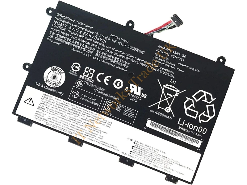 45N1751 Lenovo 4 Cell 35Whr 4600mAh 7.4V Lithium Polymer Battery for ThinkPad Yoga 11e Laptop Battery