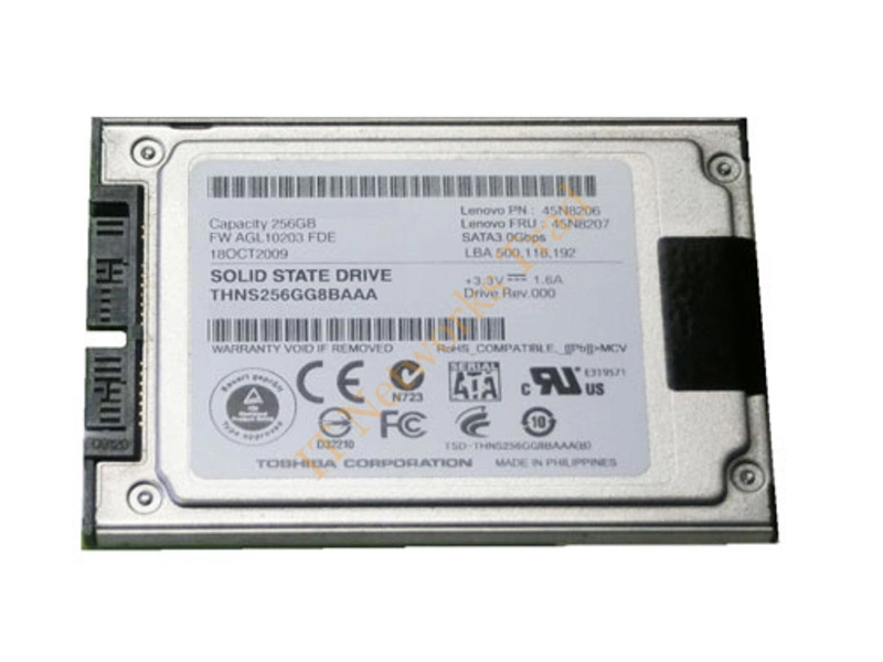 45N8207 IBM 256GB Multi-Level Cell SATA 3Gb/s 1.8-inch Solid State Drive SSD Storage