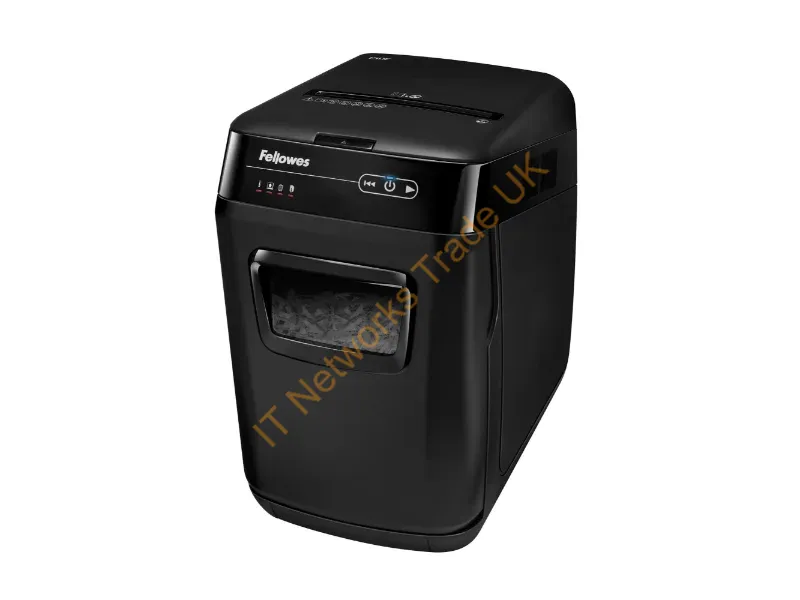 4680201 - Fellowes Paper Shredder 150 Sheet Auto Feed Cross Cut Shredder AutoMax 150C Shredder with 32 Litre Bin High Security P4