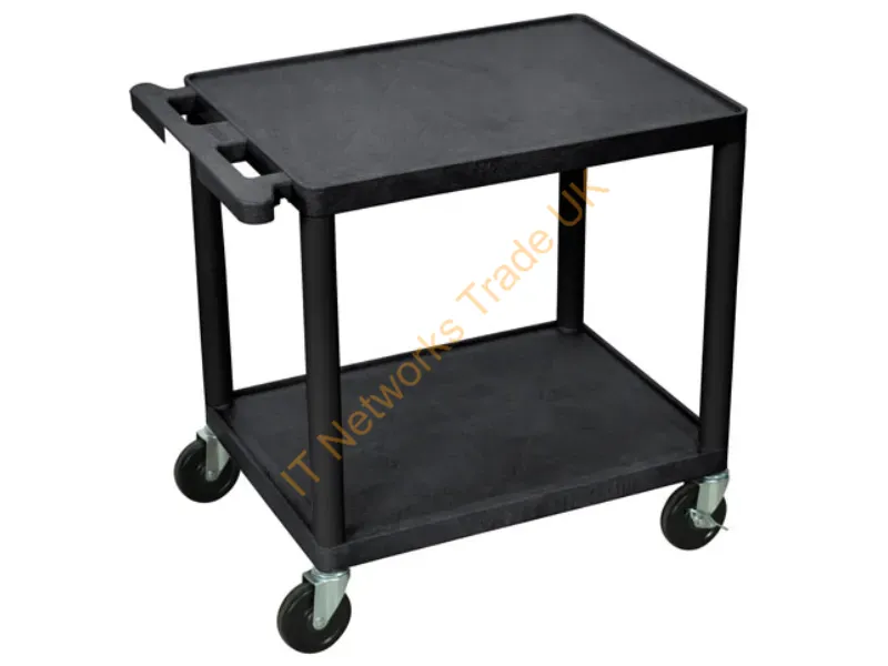 4690E - Da-Lite Pl2-26E Black Flat Panel Multimedia Cart
