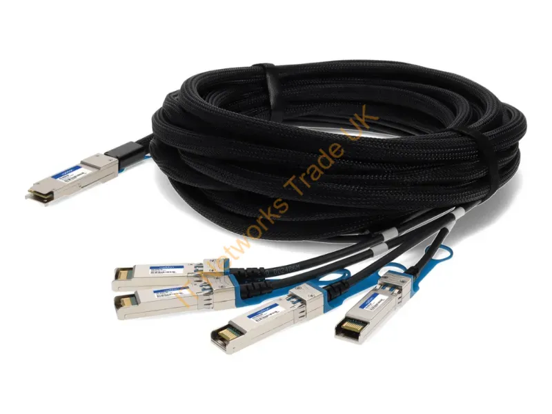 470-AEGH-AO - Addon Networks 470-Aegh-Ao Infiniband/Fibre Optic Cable 118.1" (3 M) Qsfp+ 4X Sfp+ Dac Black, Stainless Steel