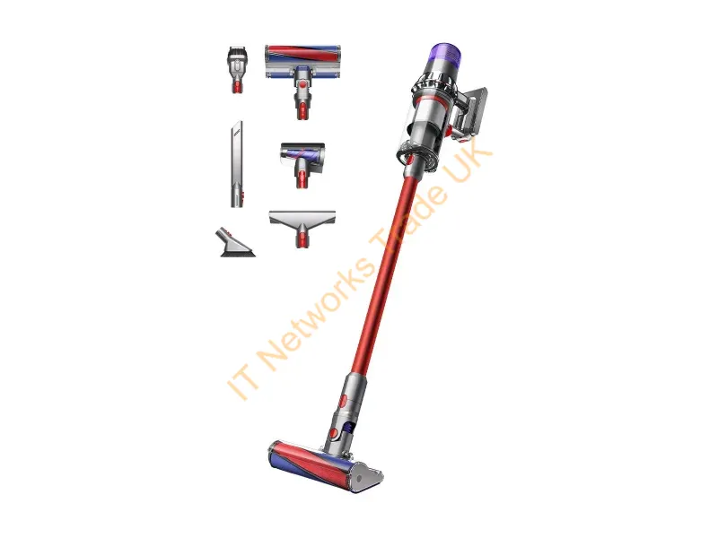 476550-01 - Dyson V11 Fluffy 2-in-1 stick vacuum Battery Dry Bagless Nickel, Red