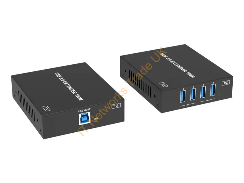 48166 - Monoprice 4-Port Usb 3.0 Extender Over Cat6A Cable, Up To 100M/328F