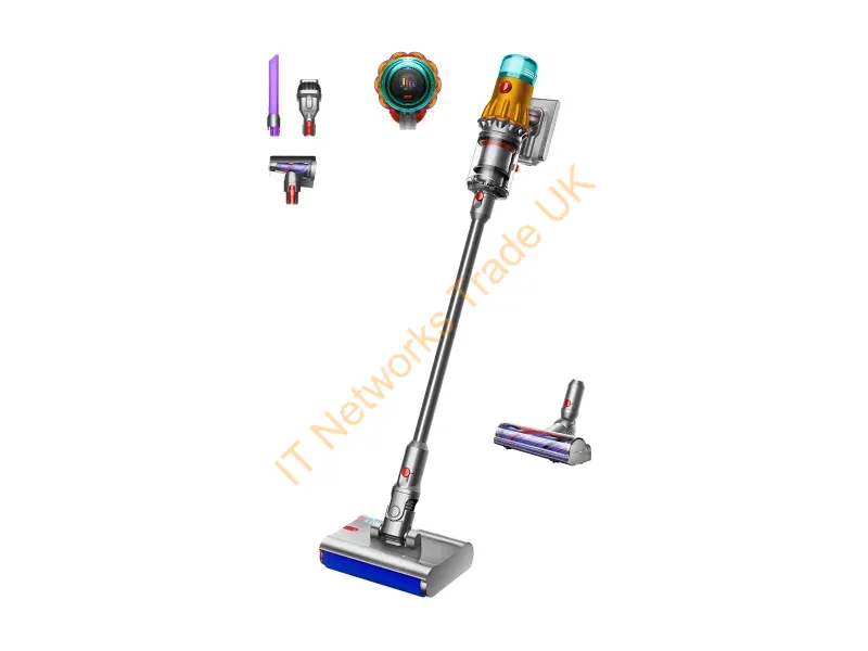 485350-01 - Dyson V12 Submarine 3-in-1 stick vacuum Battery Dry&wet HEPA Bagless 0.35 L Nickel, Yellow