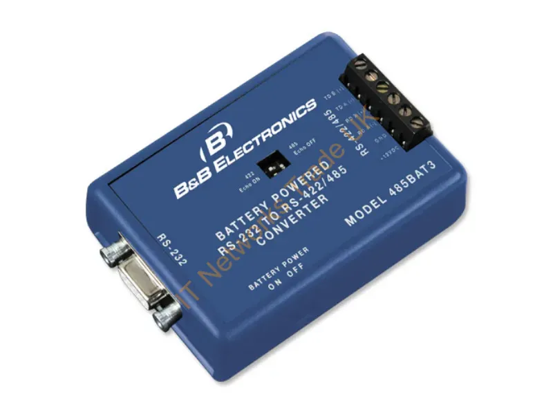 485BAT3 - B&B Electronics 485Bat3 Serial Converter/Repeater/Isolator Rs-232 Rs-485 Blue