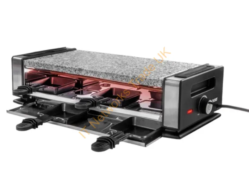 48760 - Unold 48760 raclette grill 8 person(s) 1200 W Black, Stainless steel