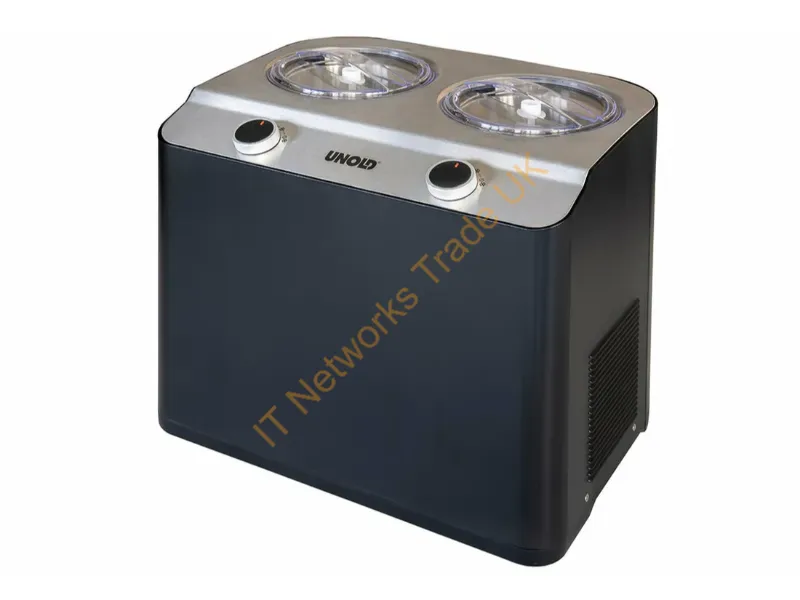 48835 - Unold Doppio Compressor ice cream maker 2.4 L 250 W Black, Satin steel