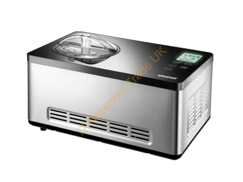 48845 - Unold 48845 ice cream maker Compressor ice cream maker 2 L 180 W Black, Stainless steel