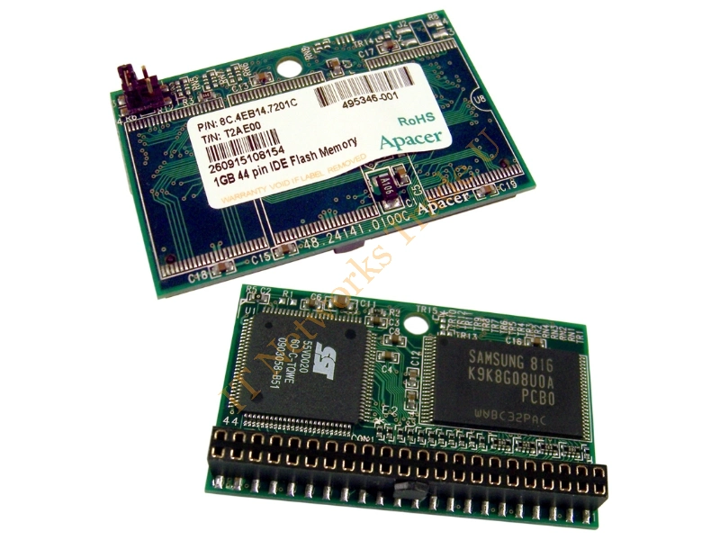 495346-001 HP Apacer 1GB 44-PIN IDE Flash Card Memory