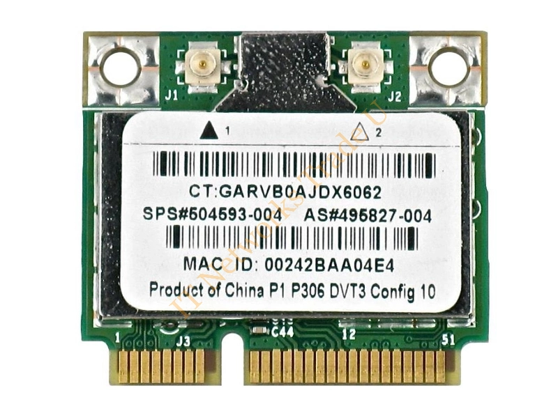 495827-004 HP Broadcom 4312 Mini PCI-Express 802.11b/g (Demi-2) WiFi Wireless Lan (WLAN) Network Adapter Wireless LAN Card