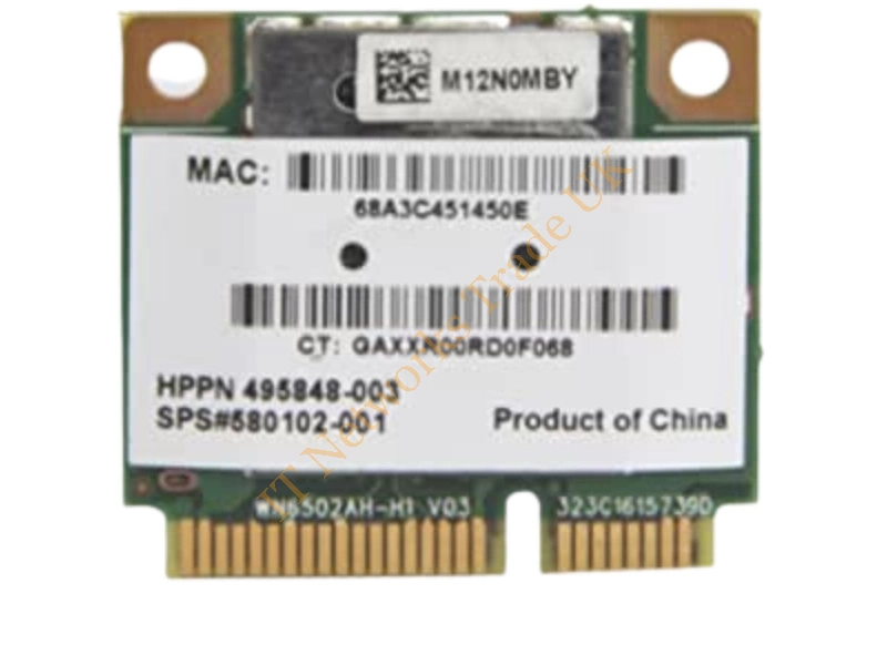 495848-003 HP Mini PCI-Express 802.11a/b/g/n WiFi Wireless Lan (WLAN) Network Adapter for Pavilion DV7 Series Notebooks Wireless LAN Card