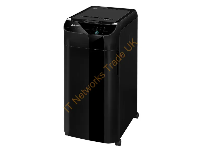 4963101 - Fellowes Paper Shredder 550 Sheet Auto Feed Cross Cut Shredder AutoMax 550C Shredder with 83 Litre Bin High Security P4