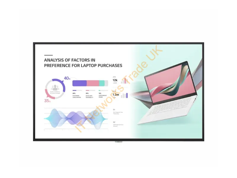 49UH5J-H - Lg 49Uh5J-H Signage Display Digital Signage Flat Panel 49" Led Wi-Fi 500 Cd/M 4K Ultra Hd Black Webos 24/7