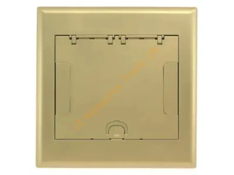 4GAFBCVRBRS - Hubbell Premise Wiring 4G Afb Cvr, Flush, Brass Powder