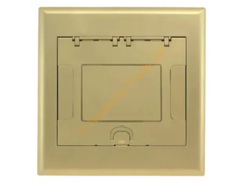 4GAFBCVRBRSC - Hubbell Premise Wiring 4G Afb Cvr, Insert, Brass Powder