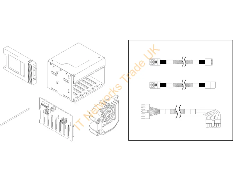 4M17A12788 - Lenovo Thinksystem St250 3.5" Sata/Sas 4-Bay Backplane Kit Hdd Enclosure Metallic 3.5"