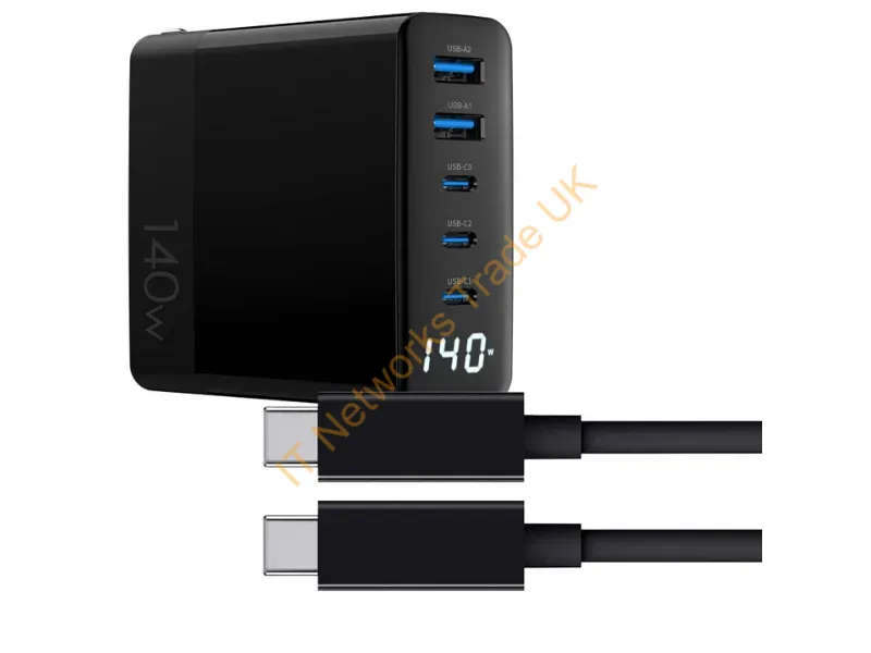 4X140WCHRGKIT6B - 4Xem 4X140Wchrgkit6B Mobile Device Charger Universal Black Ac Fast Charging Indoor