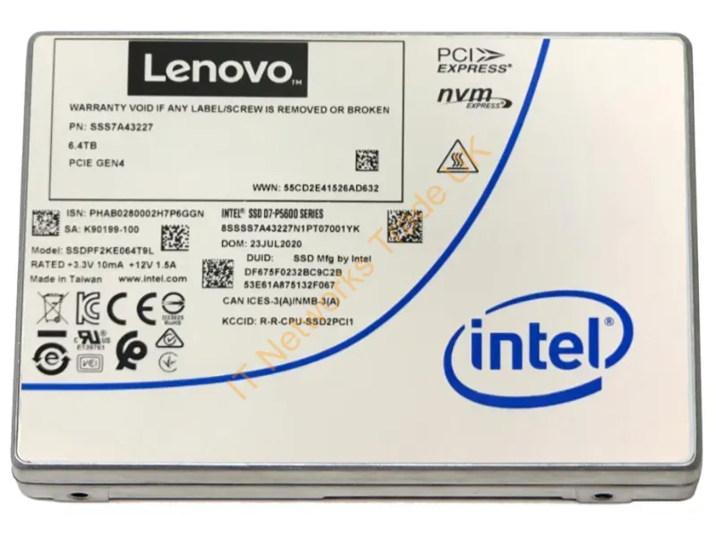 4XB7A17129 - Lenovo P5620 2.5" 1.6 Tb Pci Express 4.0 Tlc 3D Nand Nvme