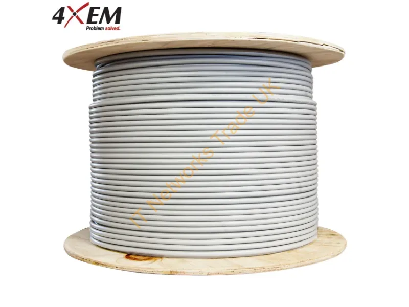 4XCAT61000WH - 4Xem 4Xcat61000Wh Networking Cable White 12007.9" (305 M) Cat6 U/Utp (Utp)