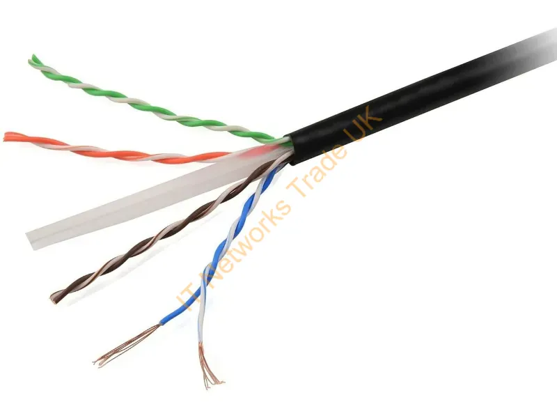 4XCAT6STRANDBK - 4Xem 4Xcat6Strandbk Networking Cable Black 12007.9" (305 M) Cat6 U/Utp (Utp)