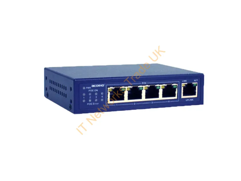4XLS5004P255 - 4Xem 4Xls5004P255 Network Switch Unmanaged Power Over Ethernet (Poe) Blue