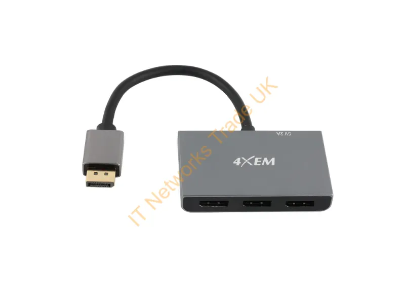 4XMST02 - 4Xem 4Xmst02 Laptop Dock/Port Replicator Gray