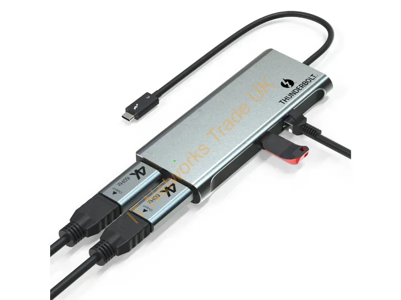 4XUTD05H - 4Xem 4Xutd05H Notebook Dock/Port Replicator Wired Thunderbolt 3 Gray