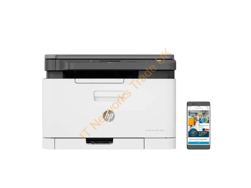 4ZB96A#ABU - HP Laser 178nw Wireless Multifunction Color Printer, Copier, Scanner; Duplex