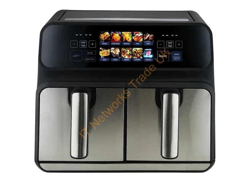 501287 - ProfiCook PC-FR 1287 H Double 8 L Stand-alone 2200 W Hot air fryer Black, Stainless steel