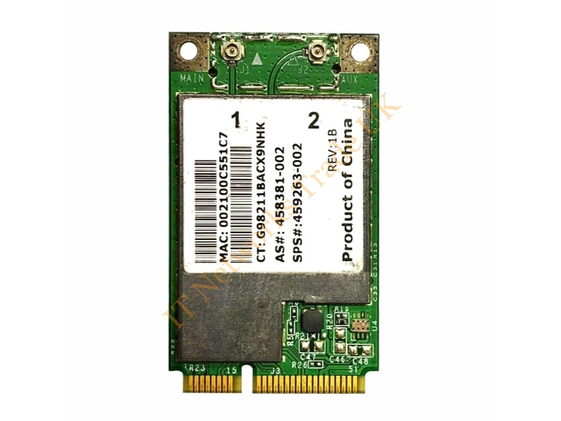 504593-001 HP Broadcom 4312 Mini PCI-Express 802.11b/g (Demi-2) WiFi Wireless Lan (WLAN) Network Adapter Wireless LAN Card