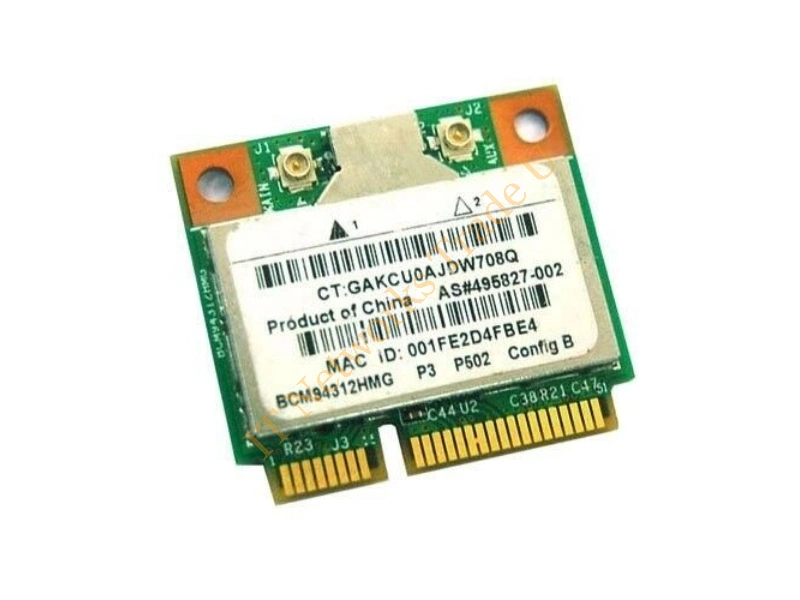 504593-003 HP Broadcom 4312 Mini PCI-Express 802.11b/g (Demi-2) WiFi Wireless Lan (WLAN) Network Adapter Wireless LAN Card