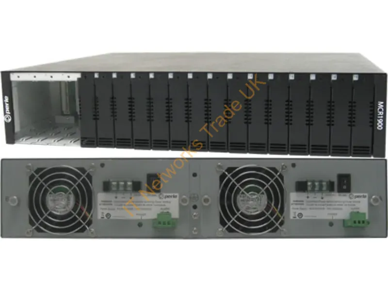 5059930 - Perle Mcr1900-Ddc Network Equipment Chassis 2U Black, Gray