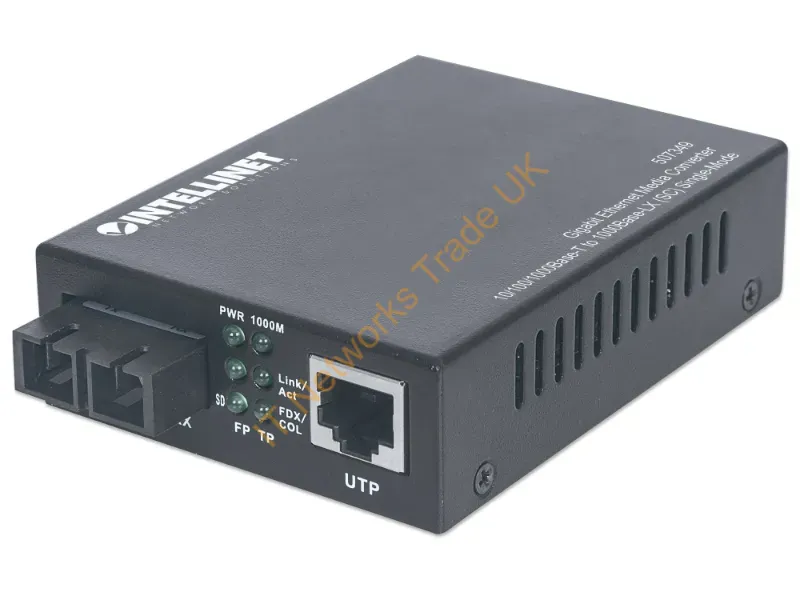 507349 - Intellinet 507349 Network Media Converter 1000 Mbit/S 1310 Nm Single-Mode Black