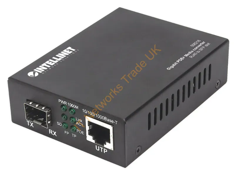 508216 - Intellinet 508216 Network Media Converter 1000 Mbit/S Black